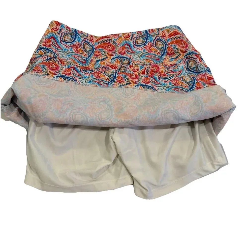 Womens Swing Control Skort Golf Lined Skirt Size 4 Paisley Athletic Stretch - Picture 6 of 8